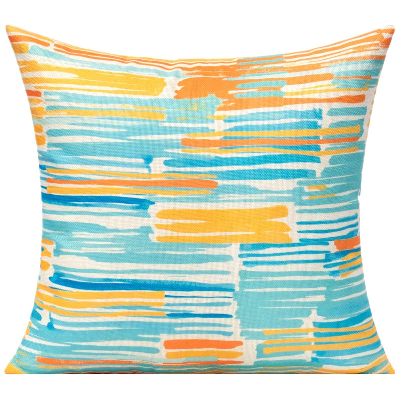 WOKANI Outdoor Colorful Pillow Covers Striped Geometric Diamond Triangle Modern Art Square Decorative Cushion Covers Home D?cor for Bedroom Sofa Couch Patio 16x16 Set of 4 - Image 3